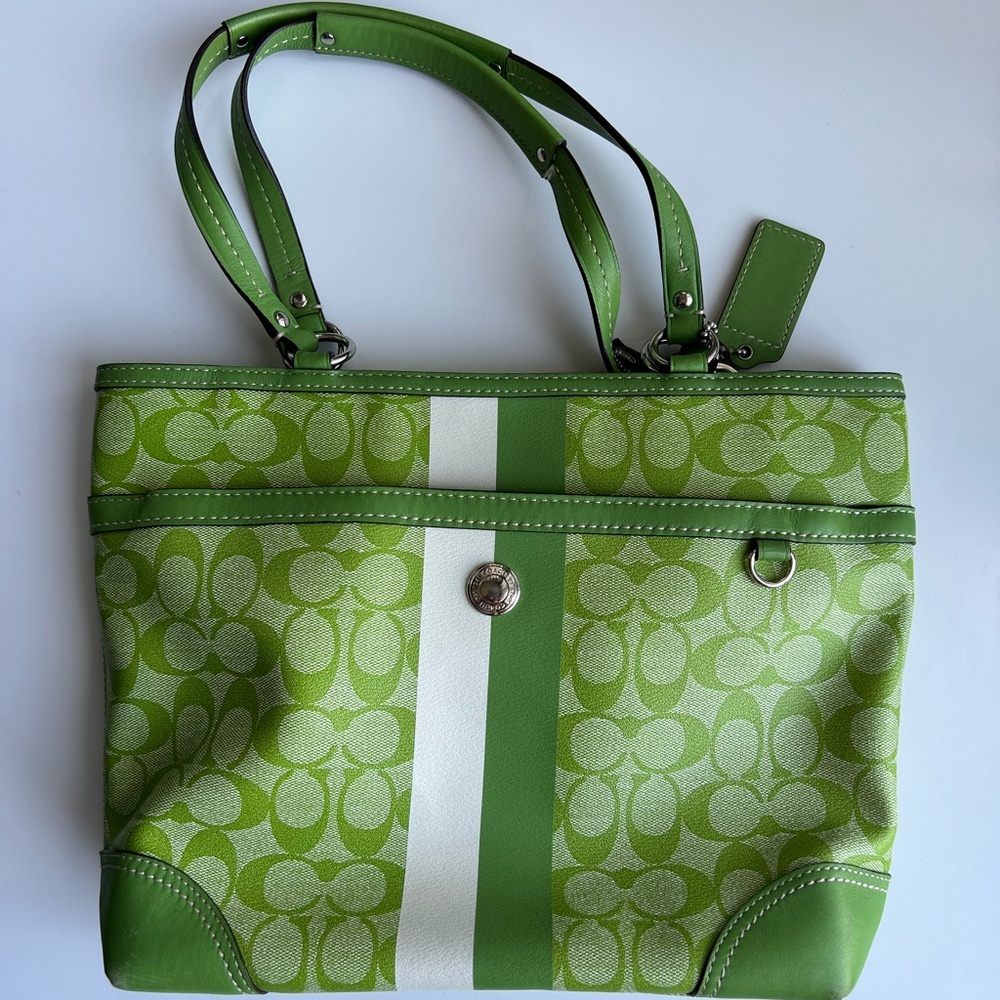 Lime Green Coach Purse